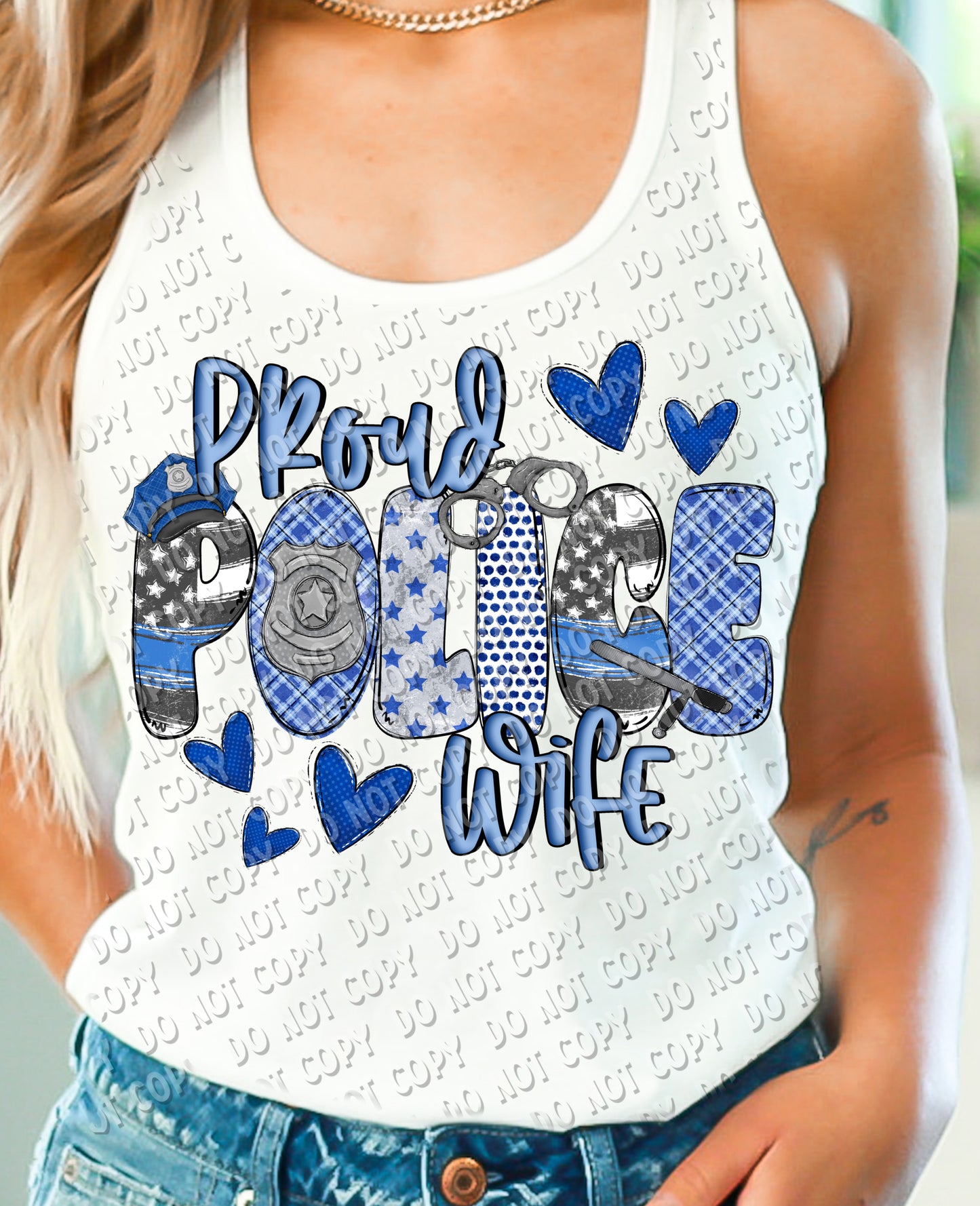 K-31 Proud Police Wife Completed Tee