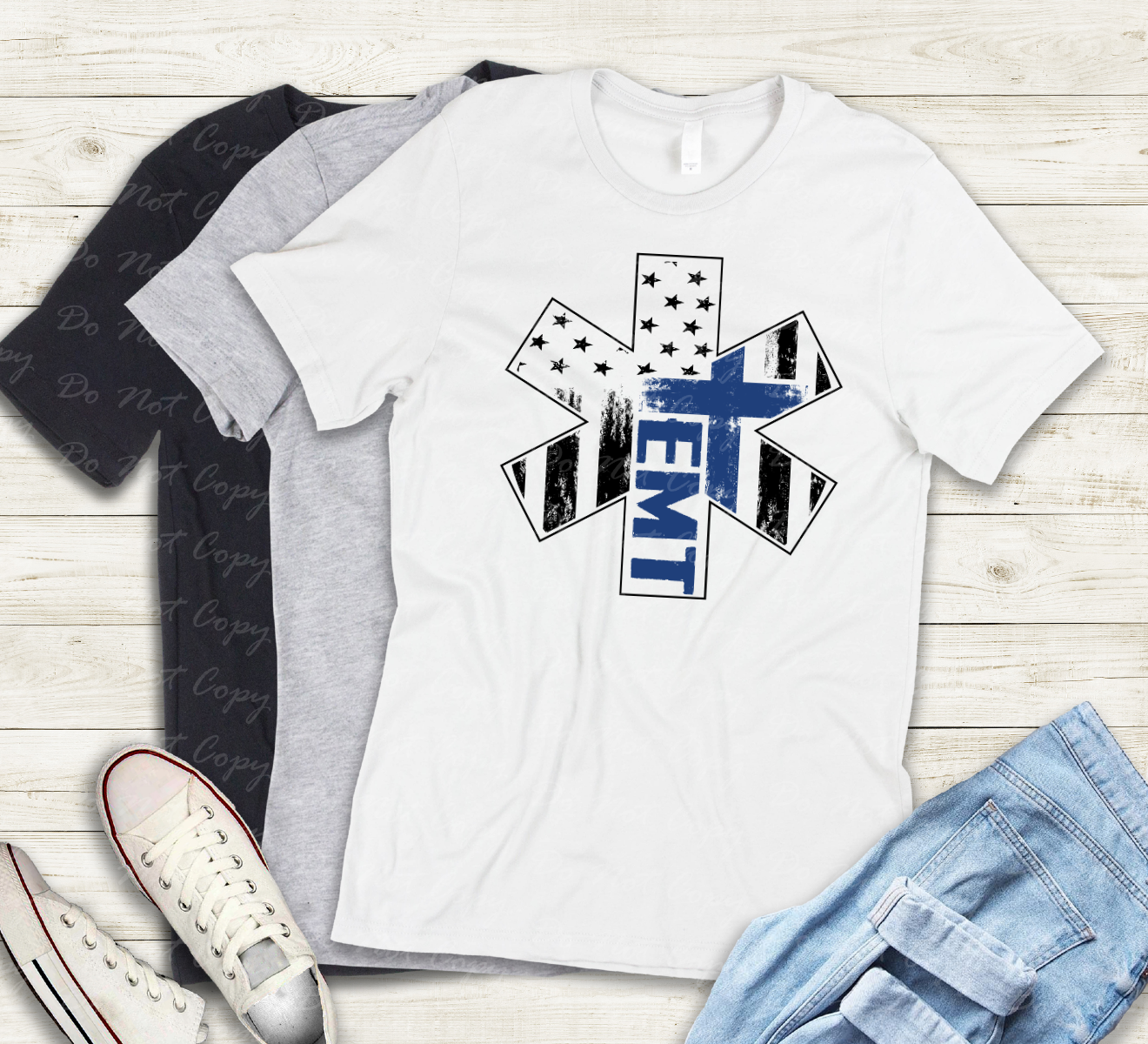 K-44 EMT vertical flag tee