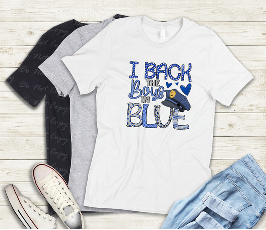 K-48 I Back the Boys In Blue tee