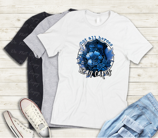K-51 Not All Heroes Wear Capes Police tee
