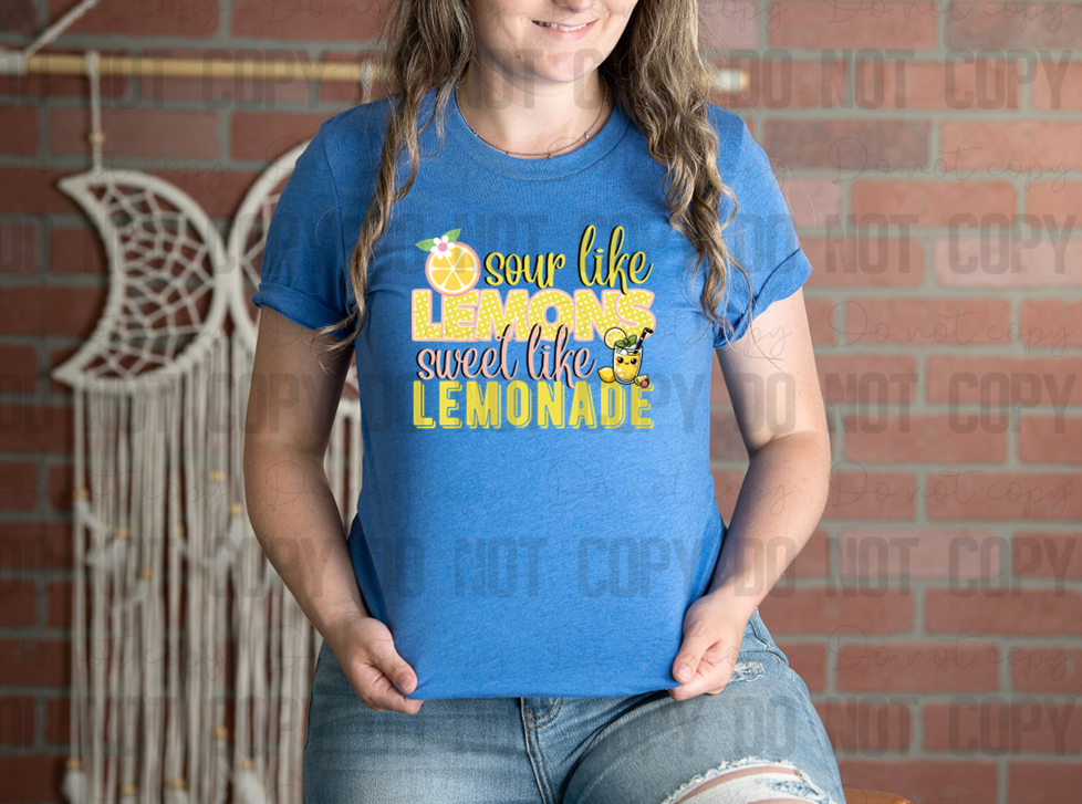 L-141 Sour Like Lemons Sweet Like Lemonade Completed Tee