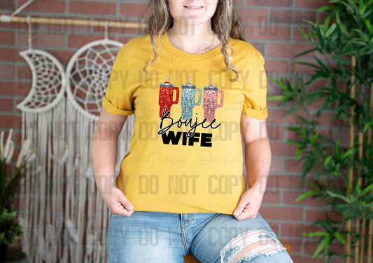 L-152 Boujee Wife Glitter Completed Tee