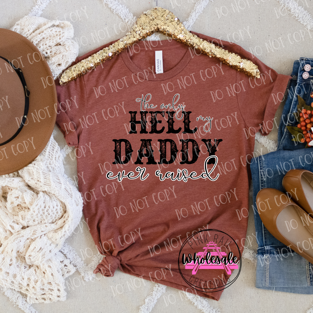 L-17 the only hell my daddy raised western Completed Tee