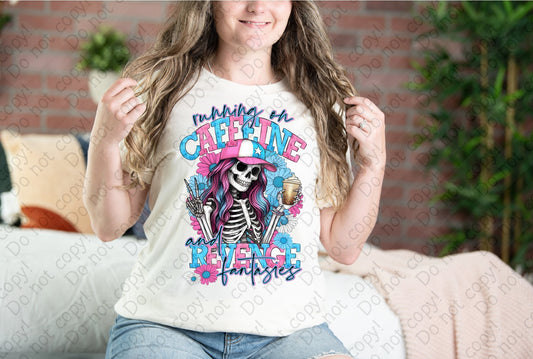L-239 Running on Caffeine and Revenge Fantasies tee