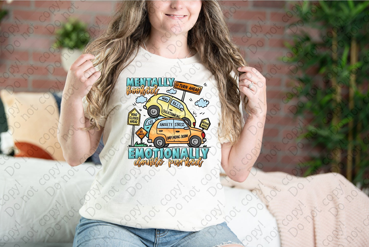 L-241 Mentally Booked Emotionally Double Parked tee