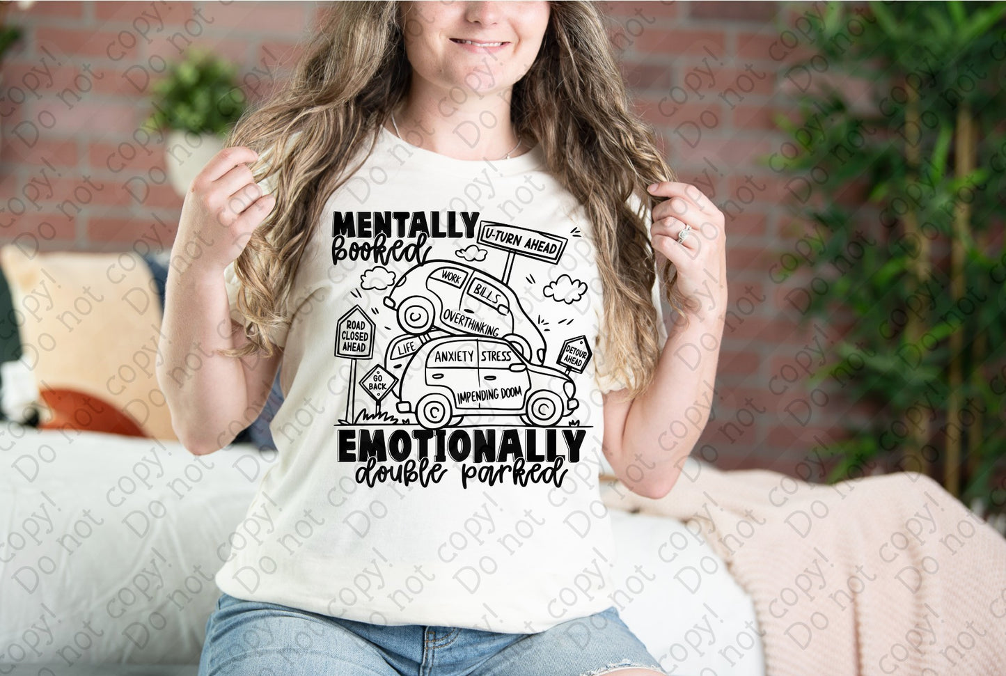 L-241 Mentally Booked Emotionally Double Parked tee