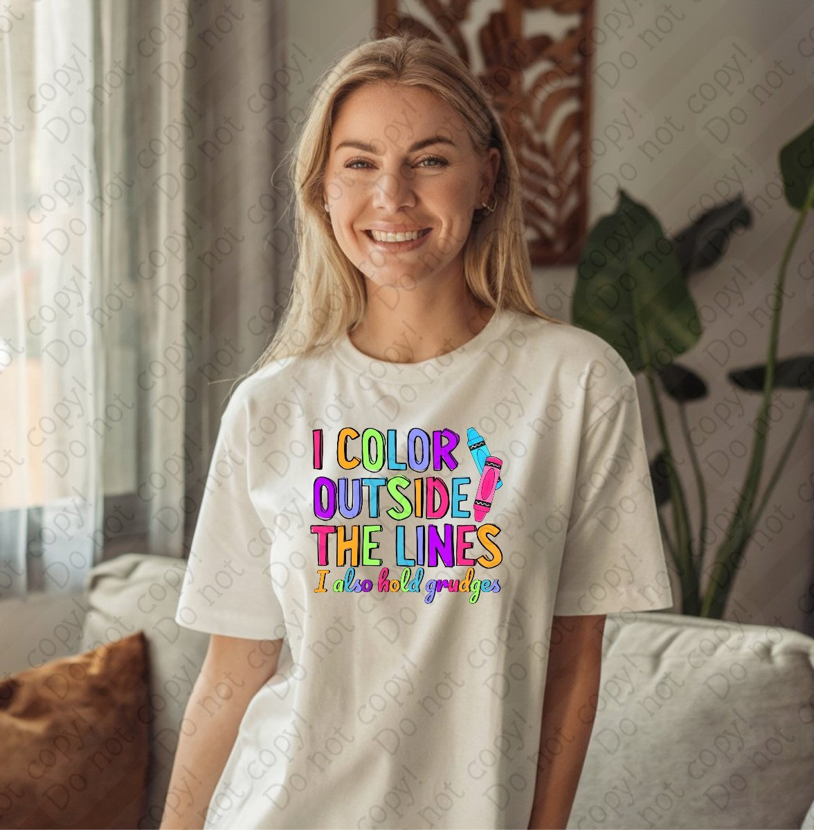L-258 I color outside the lines tee
