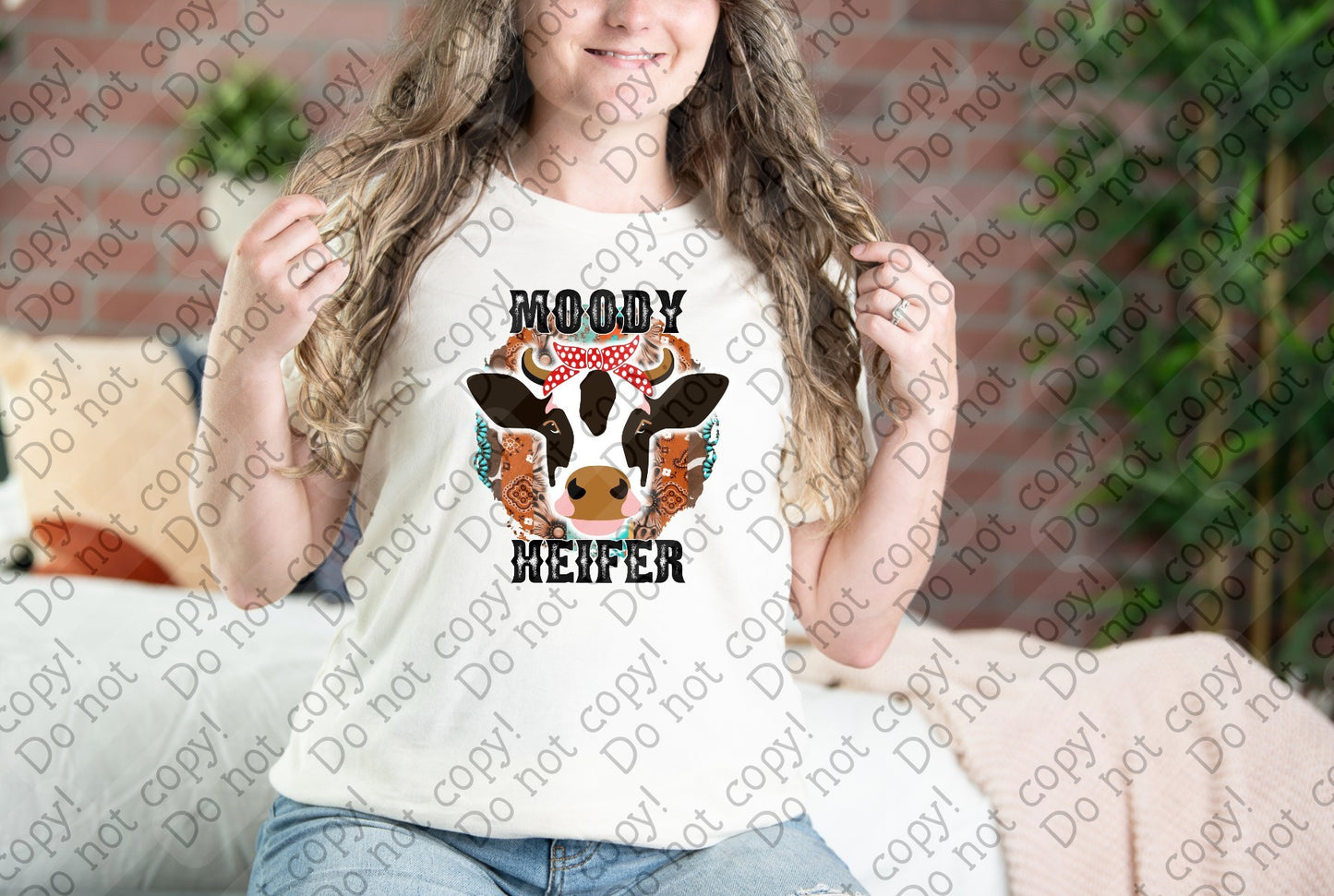 L-277 Moody Heifer tee