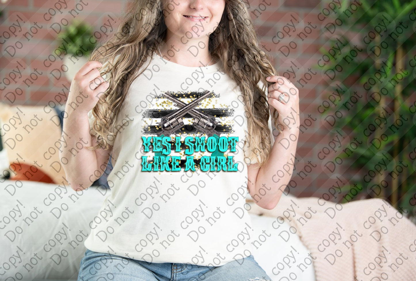 L-279 Yes I Shoot Like a Girl tee