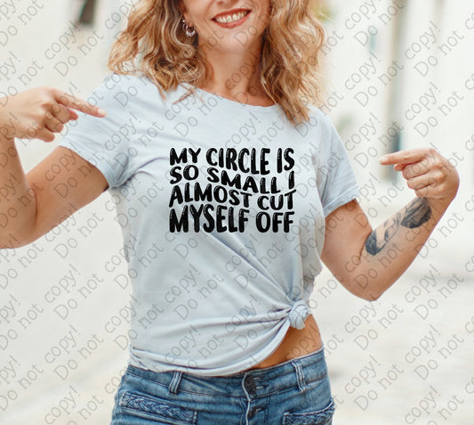 L-291 My Circle is so Small, I Almost Cut Myself Out tee