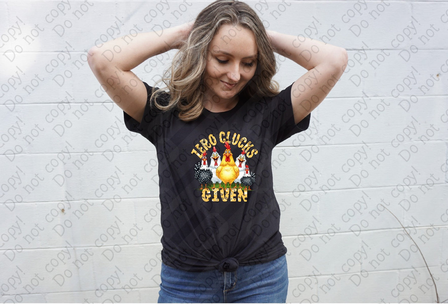 L-305 Zero Clucks Given tee