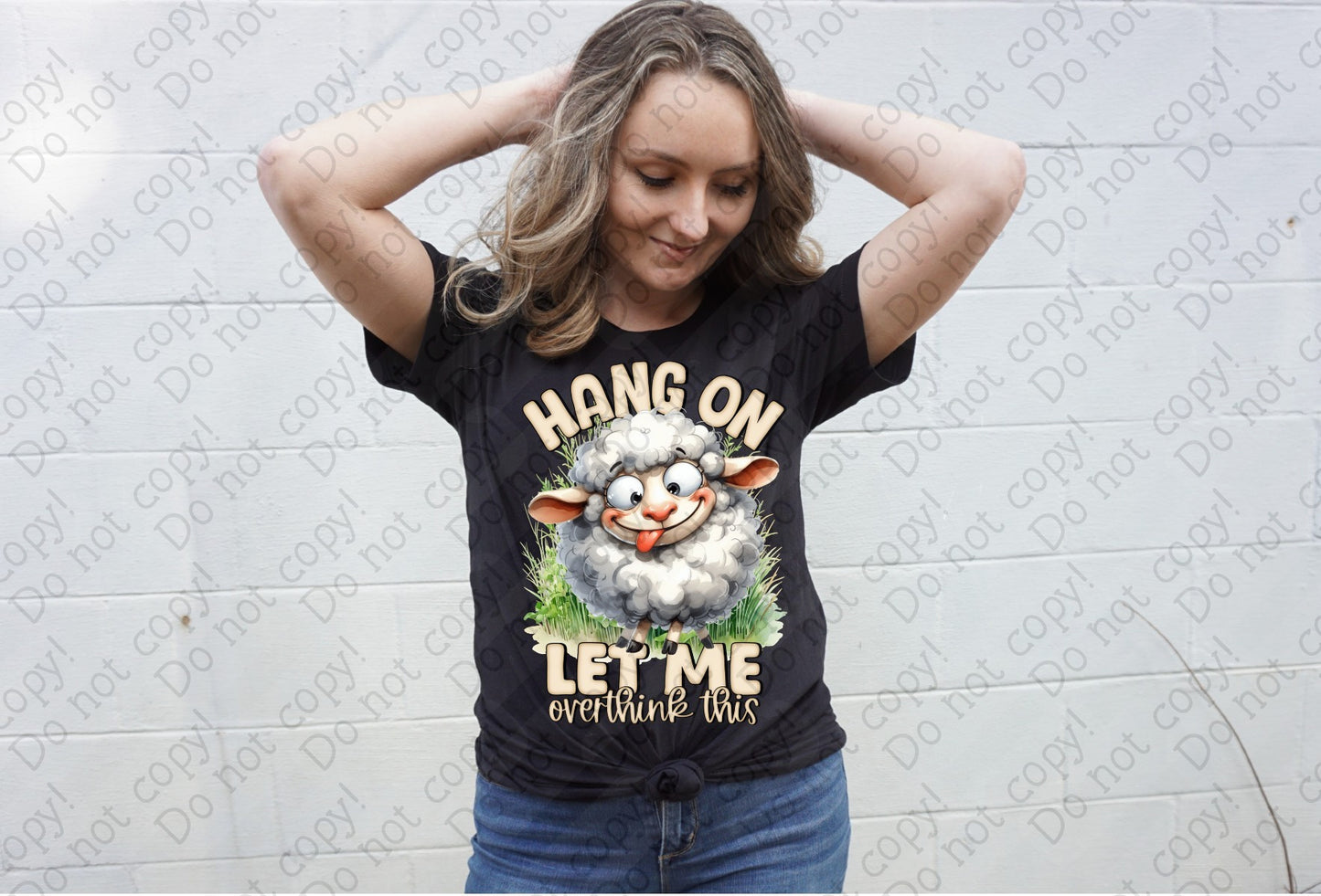 L-316 Hang On Let Me Overthink This tee