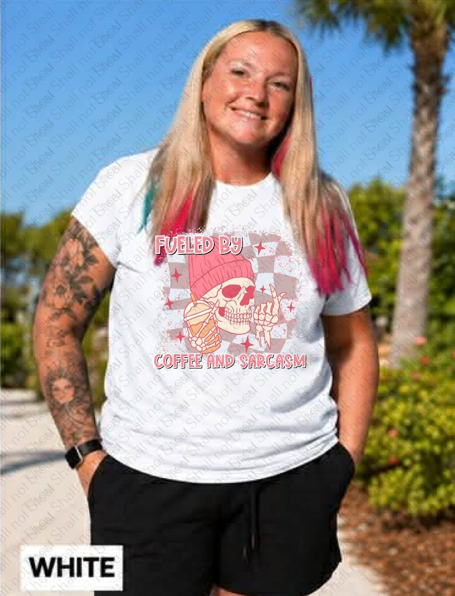 L-337 Fueled by Coffee and Sarcasm tee
