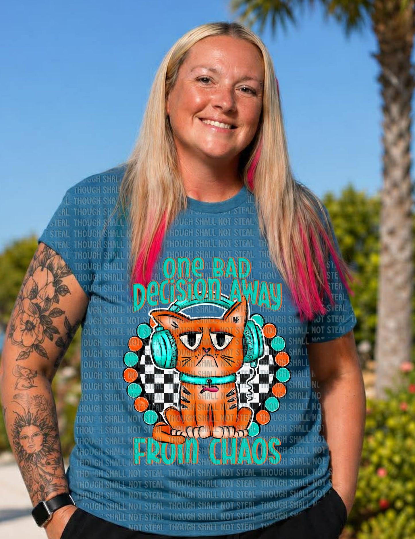 L-356 One Bad Decision Away From Chaos tee