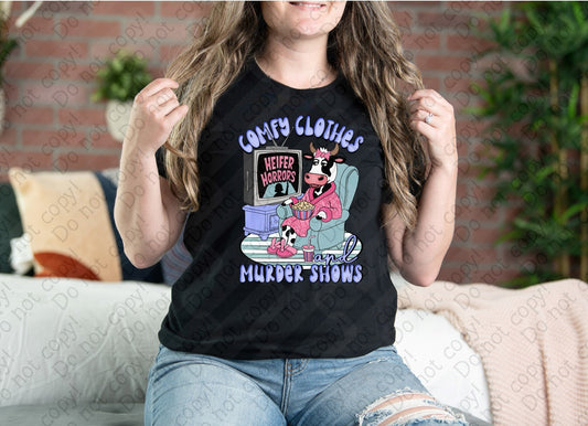 M-08 Comfy Clothes and Murder Shows Tee