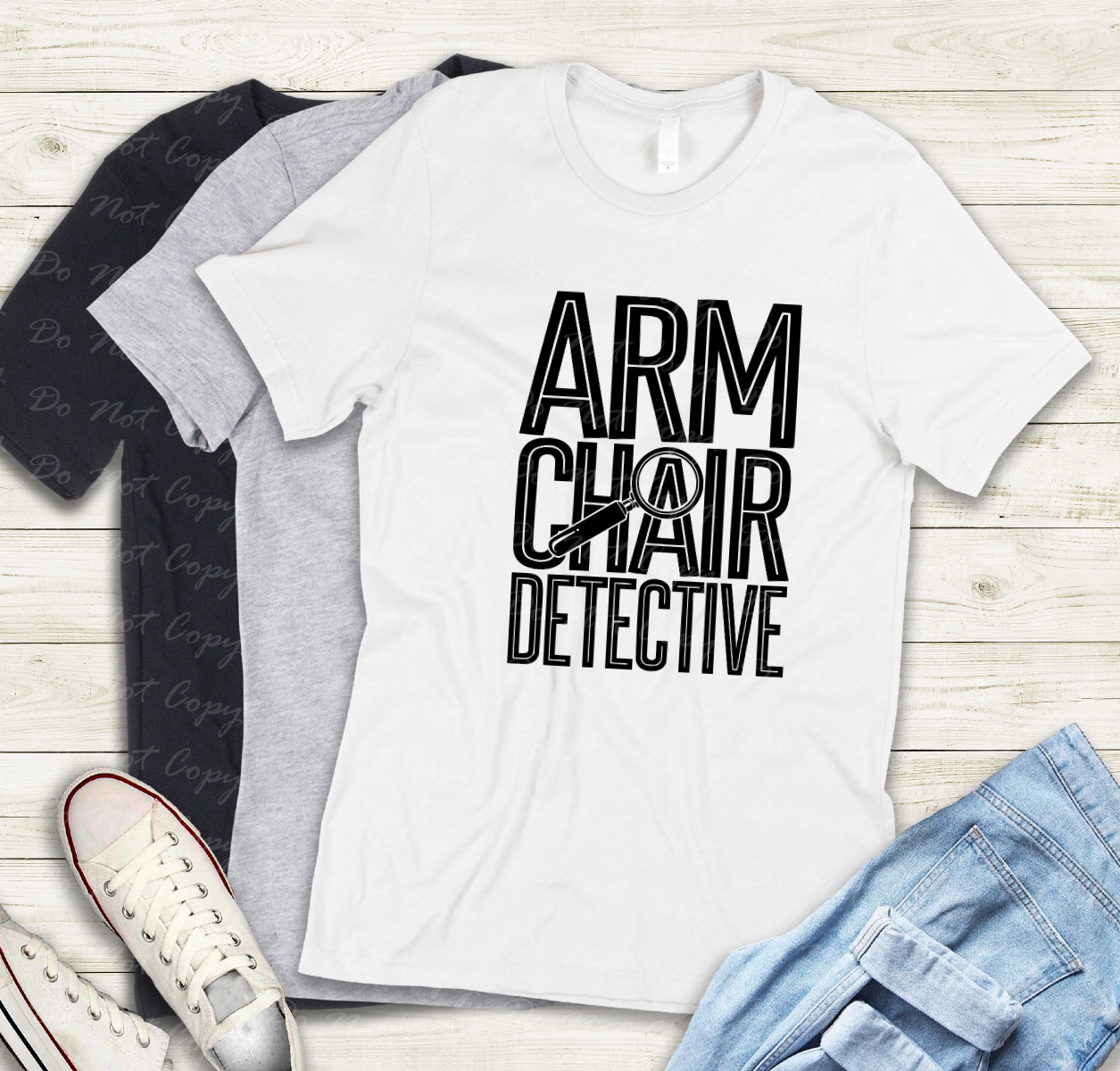 M-15 Arm Chair Detective Wine Tee