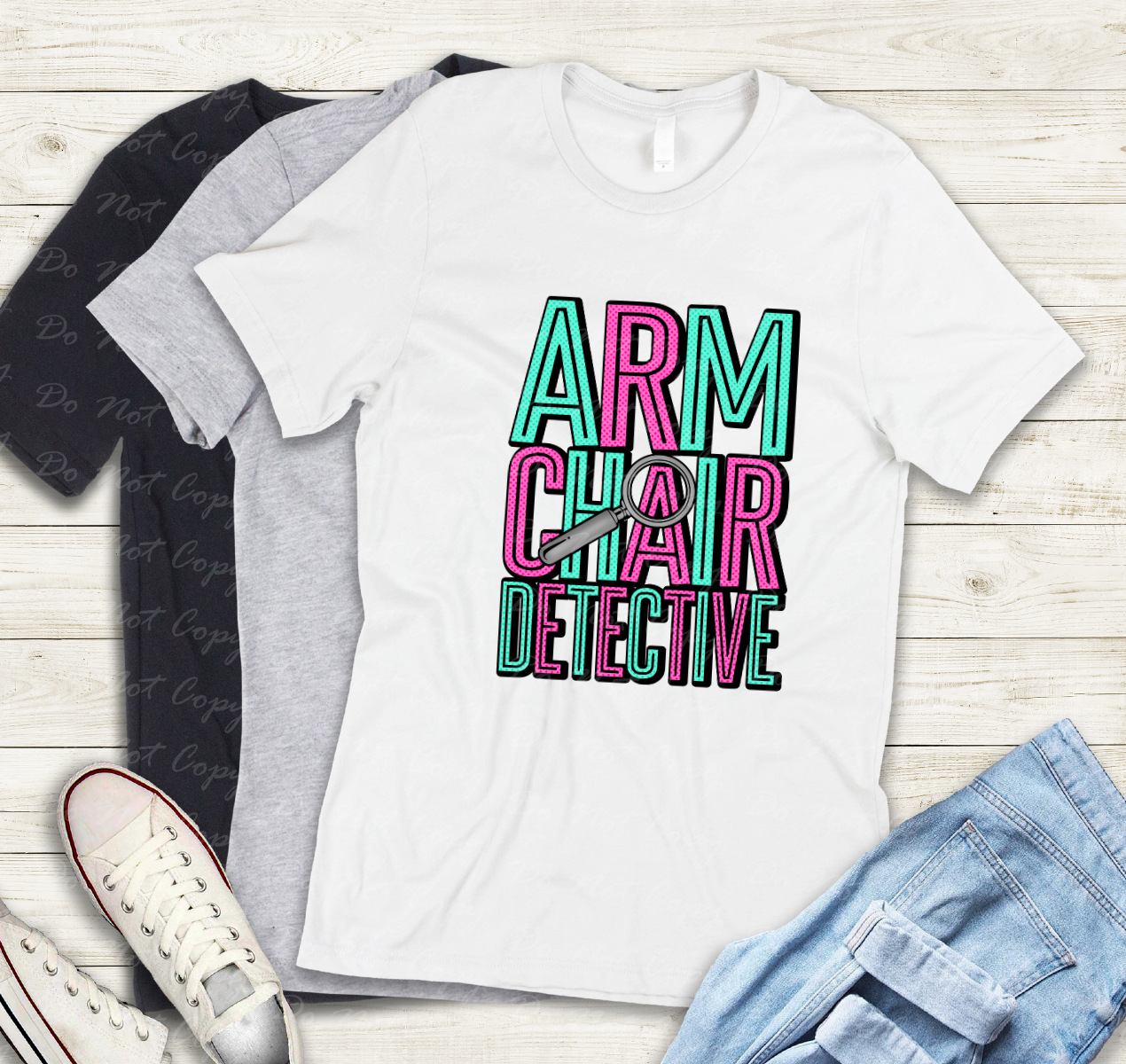 M-15 Arm Chair Detective Wine Tee