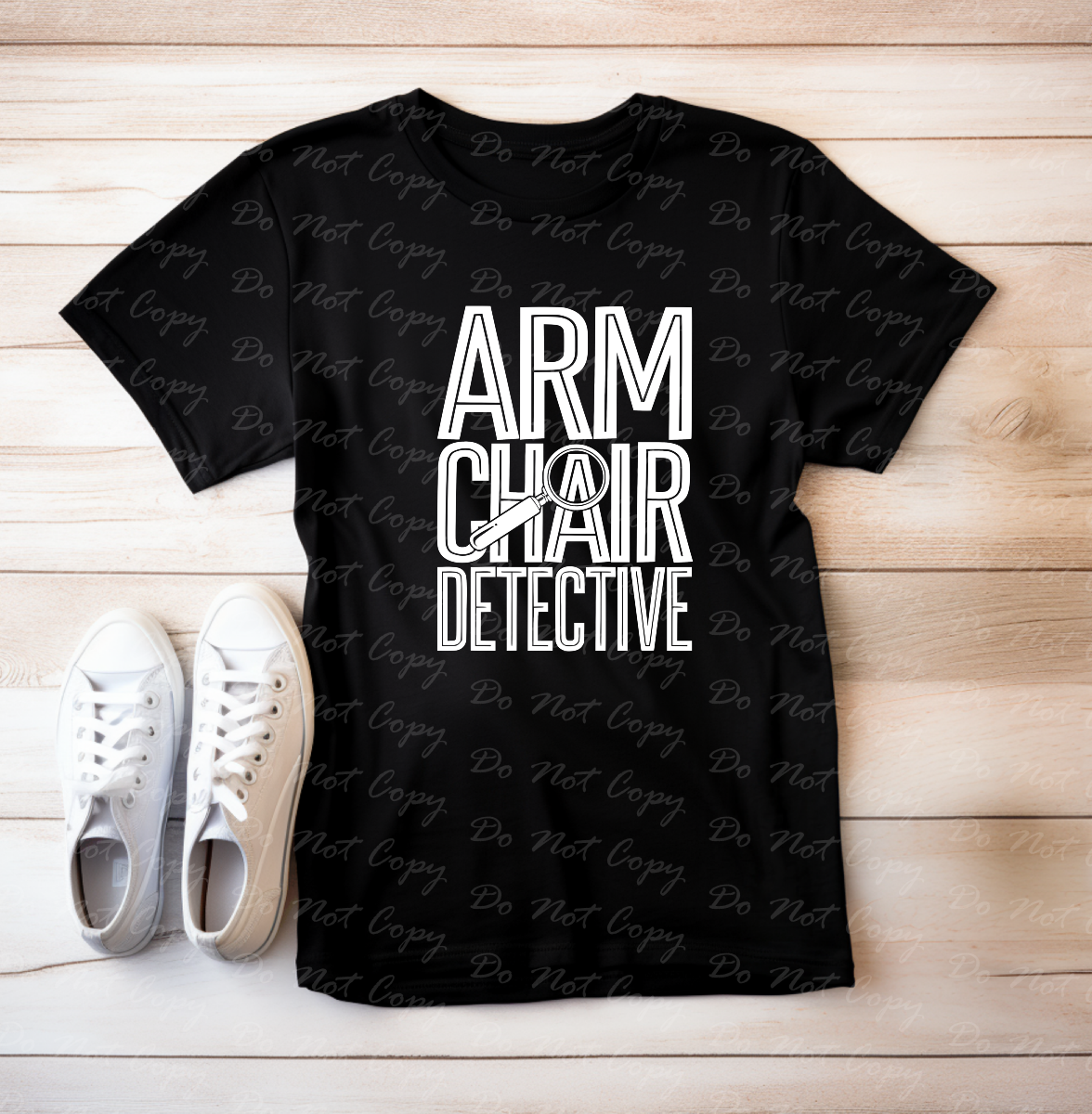 M-15 Arm Chair Detective Wine Tee