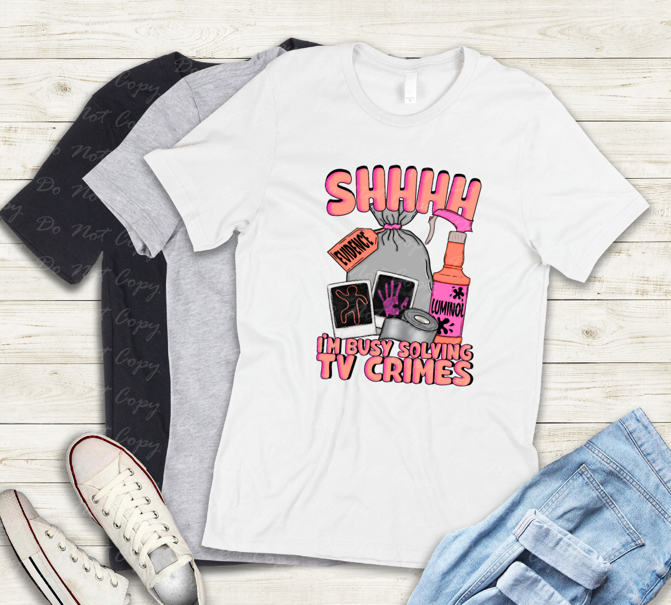 M-18 Busy Solving TV Crimes Tee