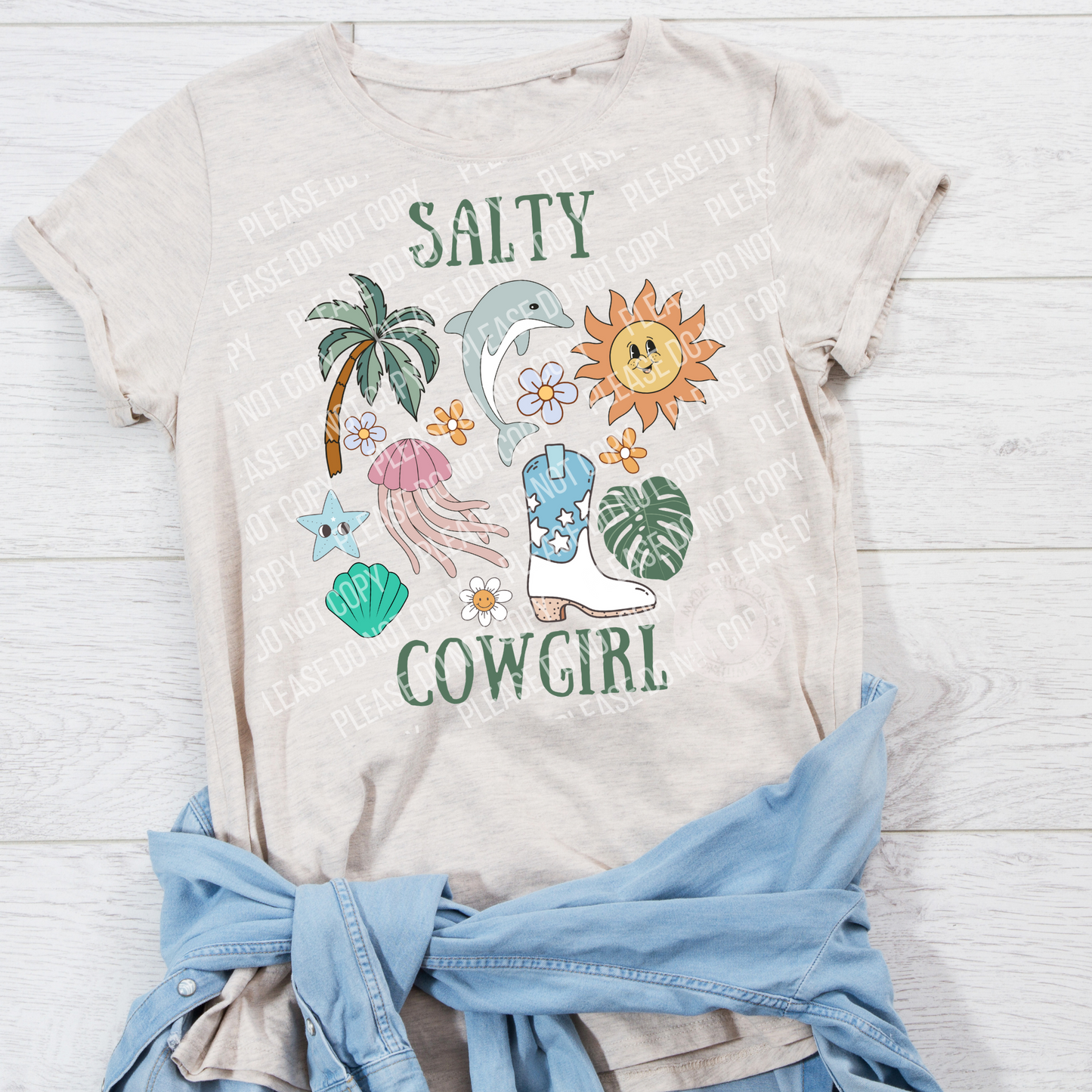 N-14 salty cowgirl Tee