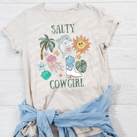 N-14 salty cowgirl Tee