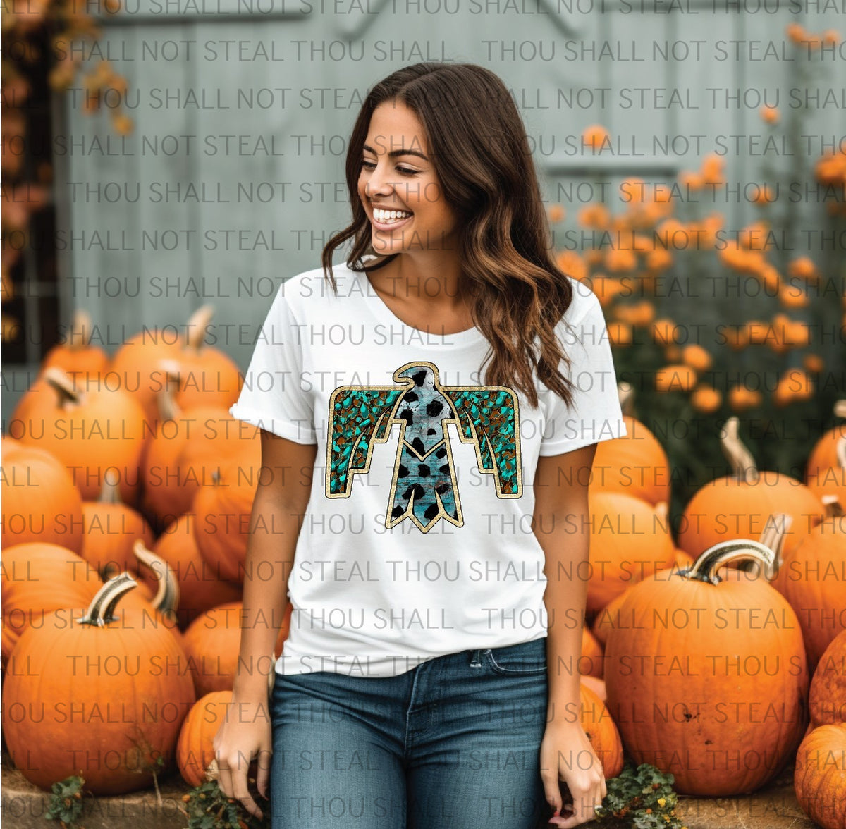 N-59 Turquoise Bird tee