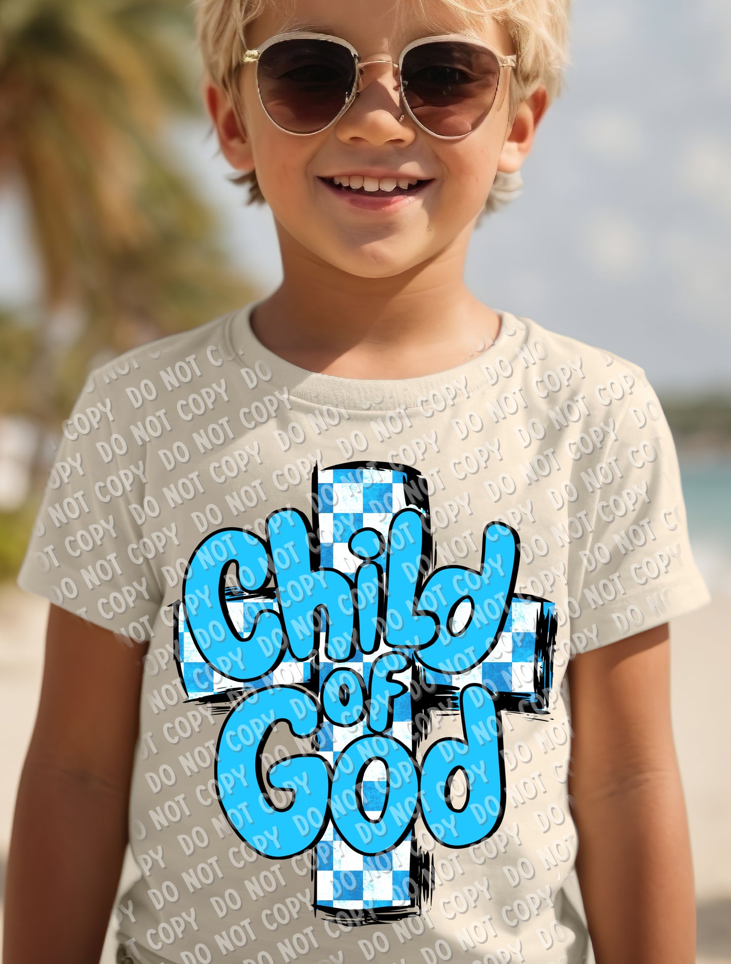 O-27 Child Of God - Blue completed tee