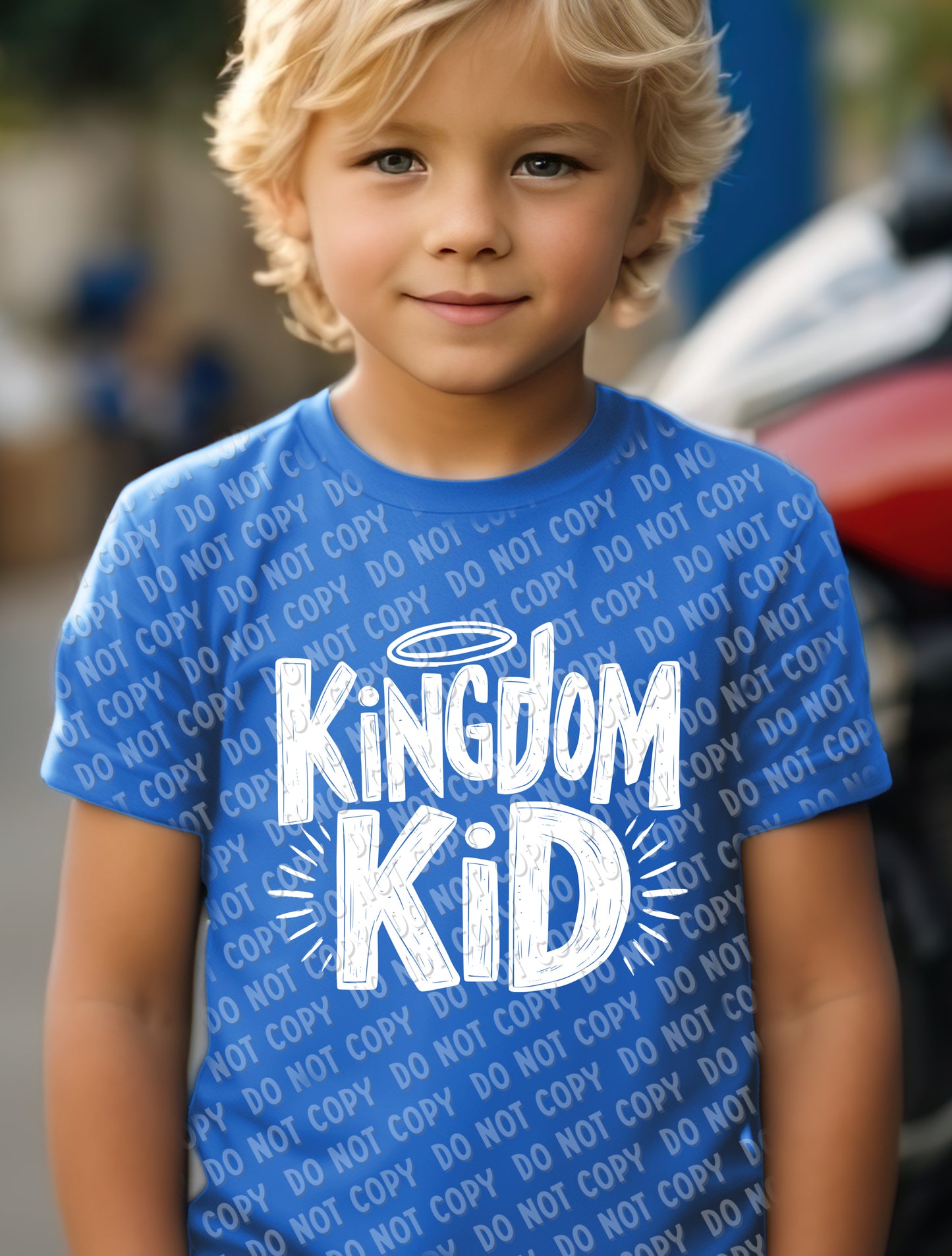 O-38 Kingdom Kid - White completed tee