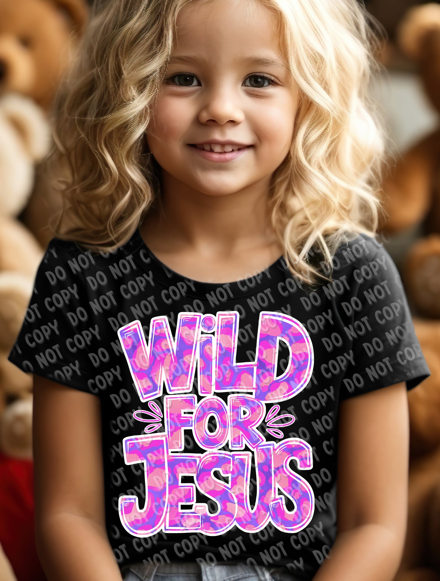 O-43 Wild for Jesus - Purple Leopard completed tee