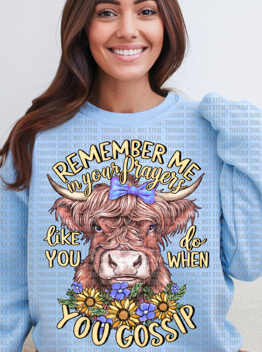 O-67 Remember me in your Prayers tee