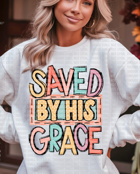 O-86 Saved by His Grace tee