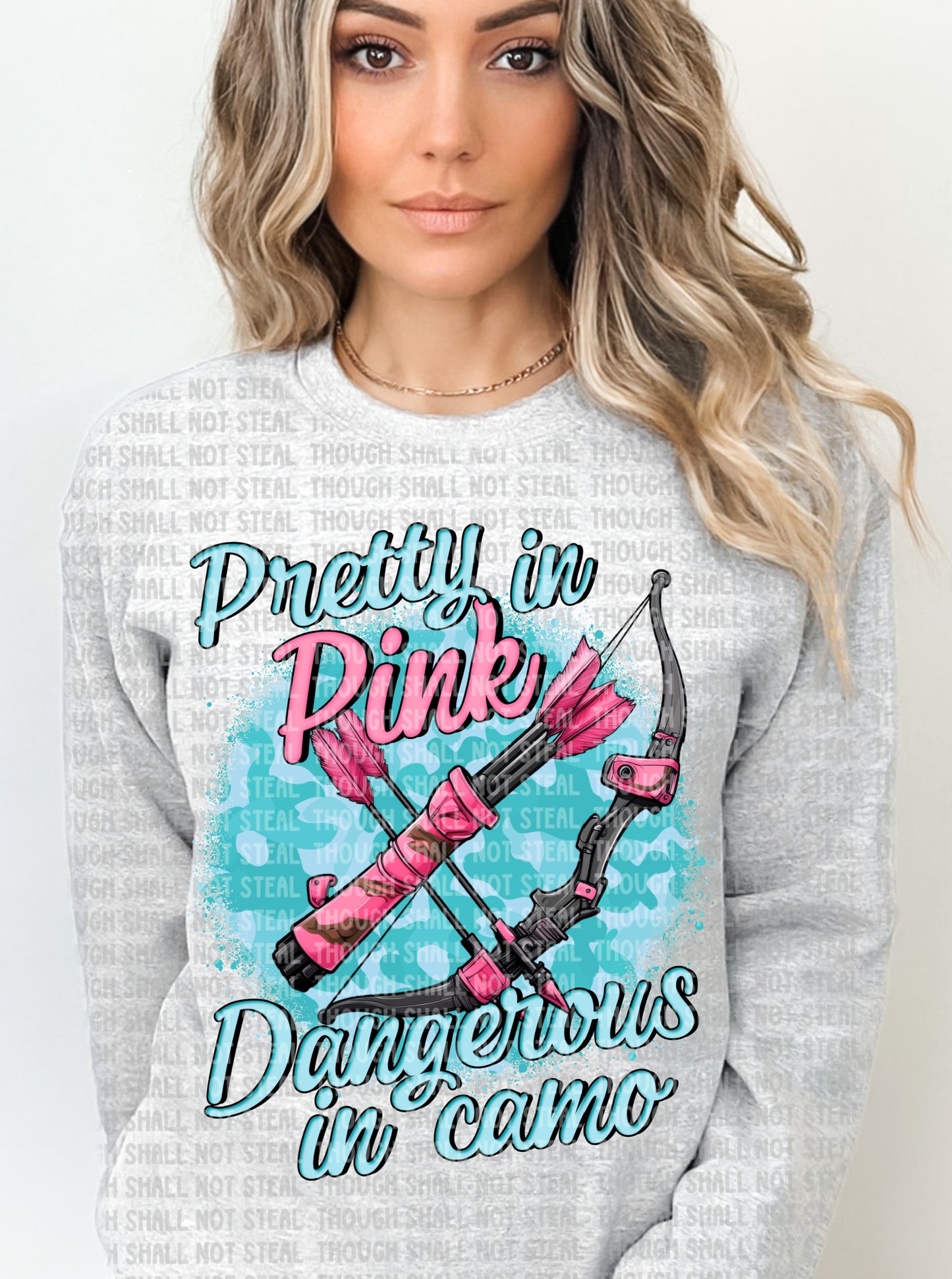 T-55 Pretty in Pink Dangerous in Camo Tee