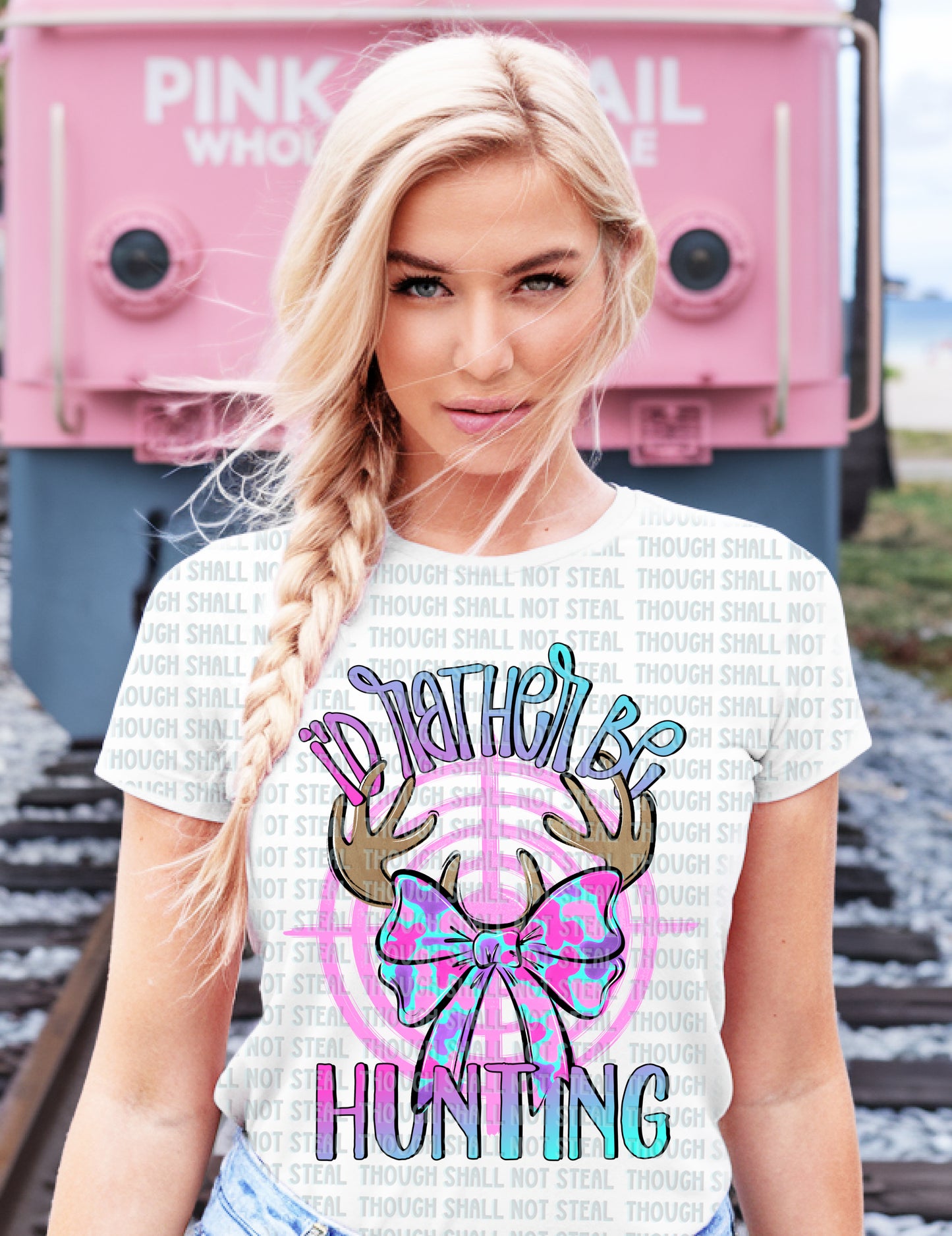 T-48 A Feminine - I_d Rather be Hunting tee