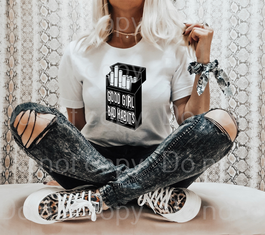 U-06 good girl bad habits Completed Tee