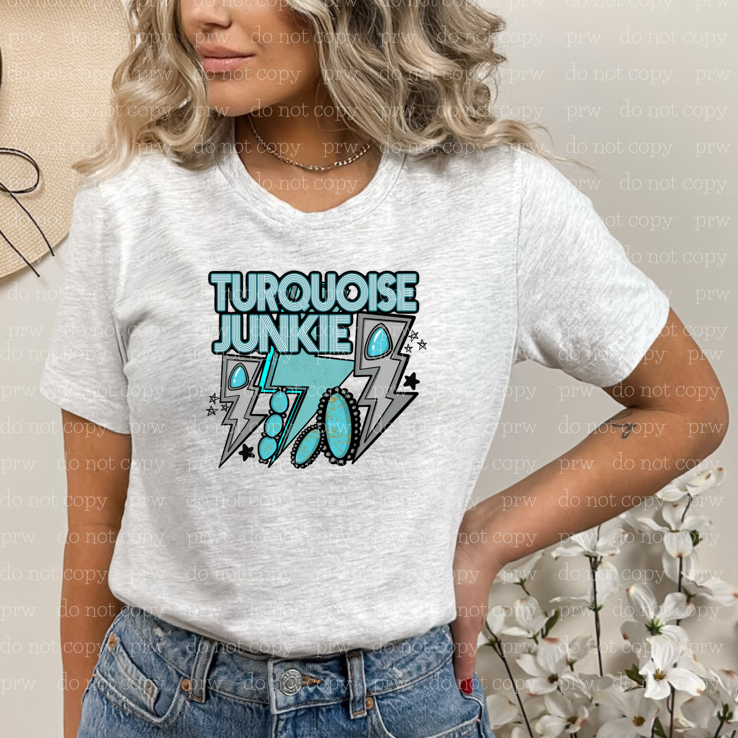 U-07 turquoise junkie Completed Tee