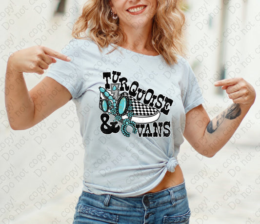 U-102 Turquoise & Vans tee