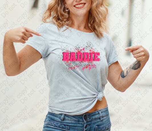 U-105 Hot Pink Baddie tee