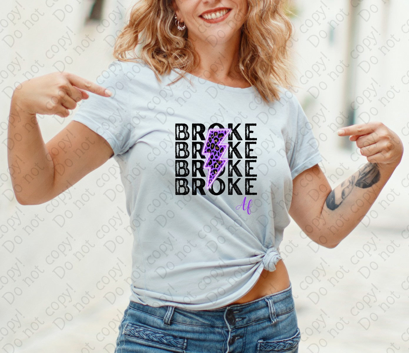 U-106 Broke Stacked with Lightning Bolt 2 tee