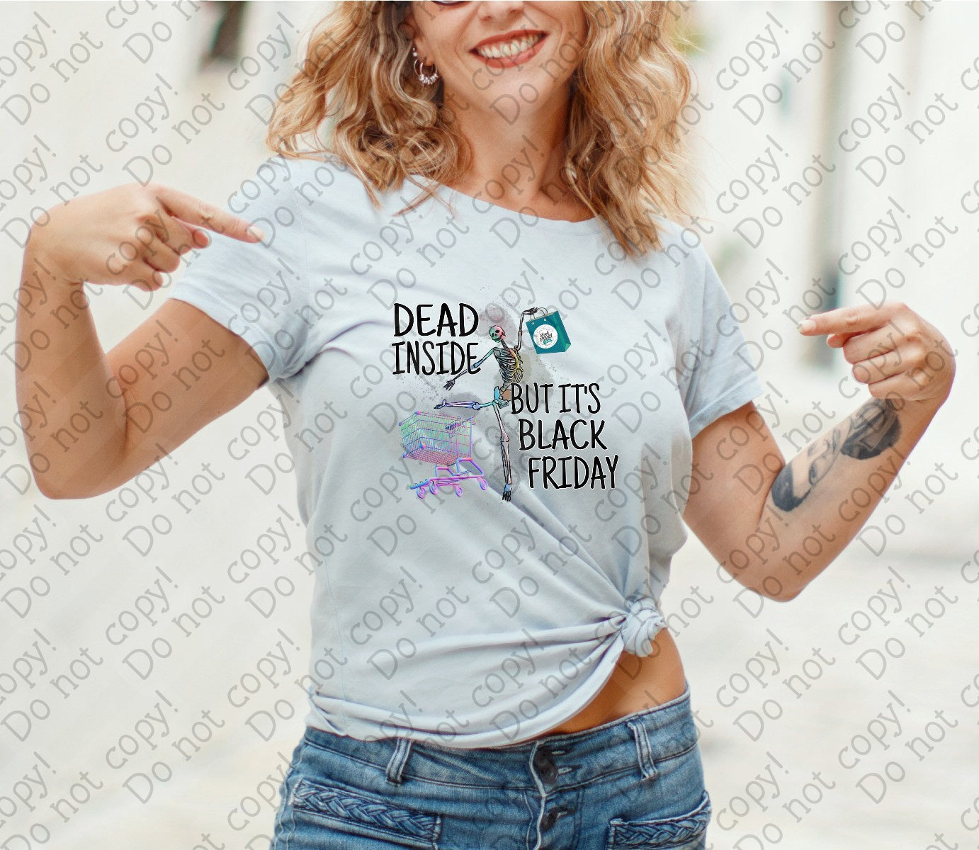 U-117 Dead Inside But It's Black Friday tee