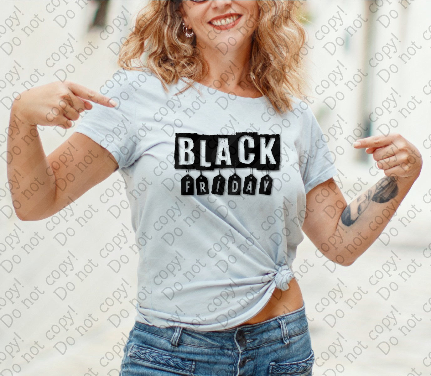 U-121 Black Friday with Sales Tags tee