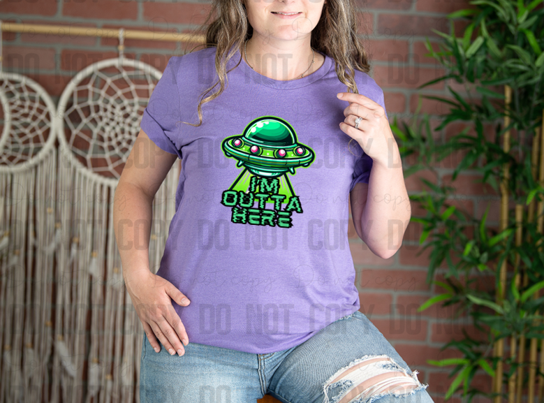 U-13 I'm Outta Here UFO Completed Tee