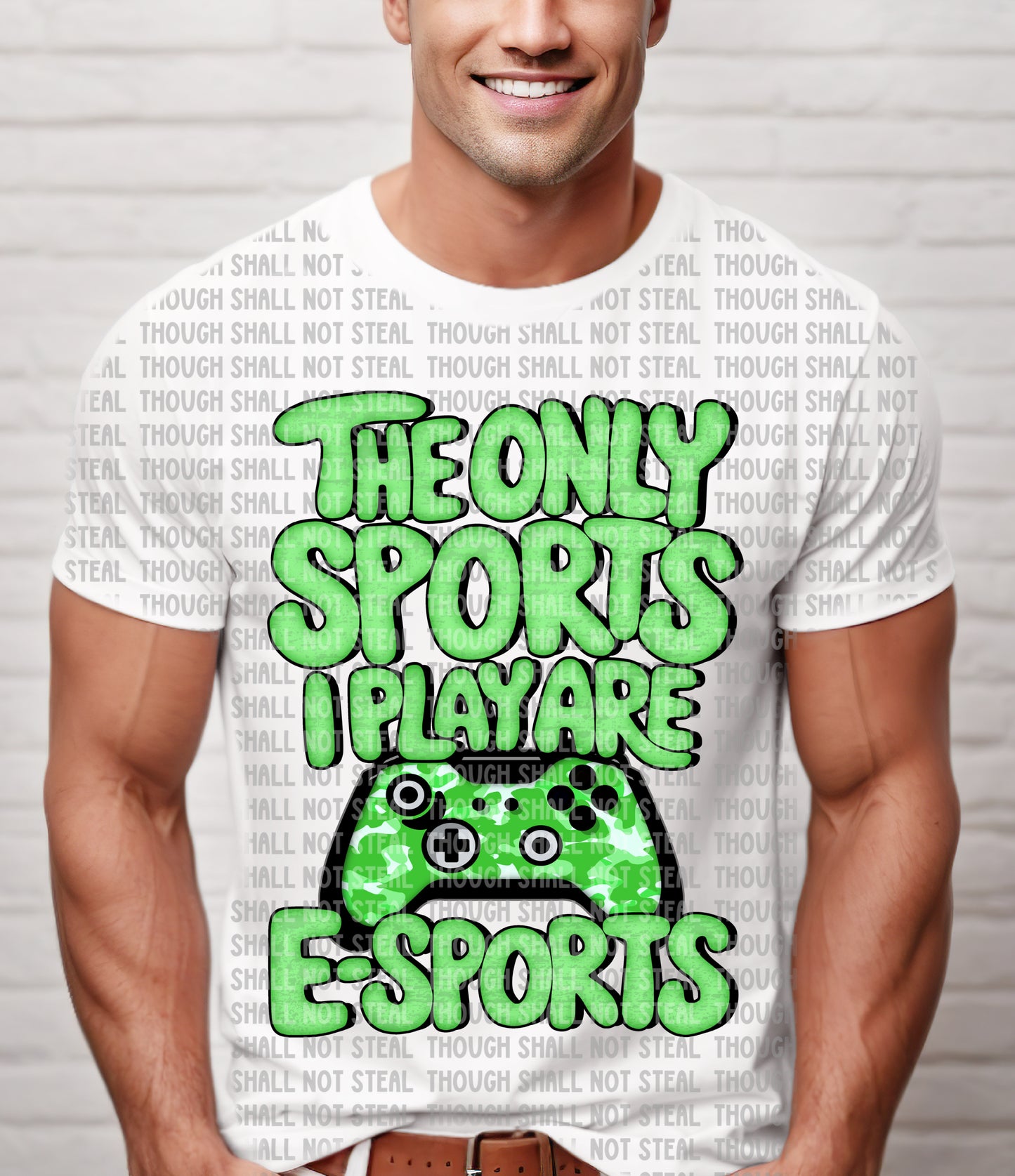 U-80 The Only Sports I Play are E-sports - Green Tee