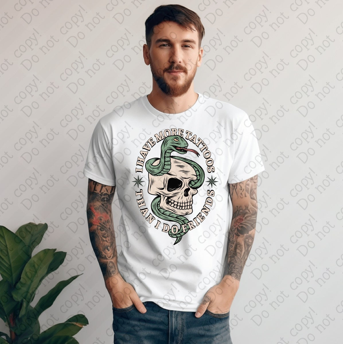 U-86 I have more tattoos then I do friends tee