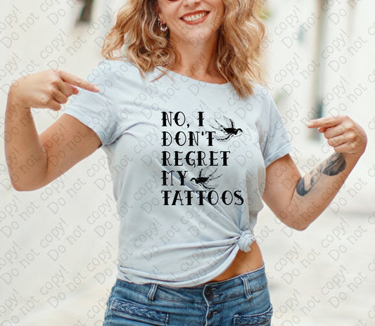 U-91 No I don_t regret my Tattoos tee