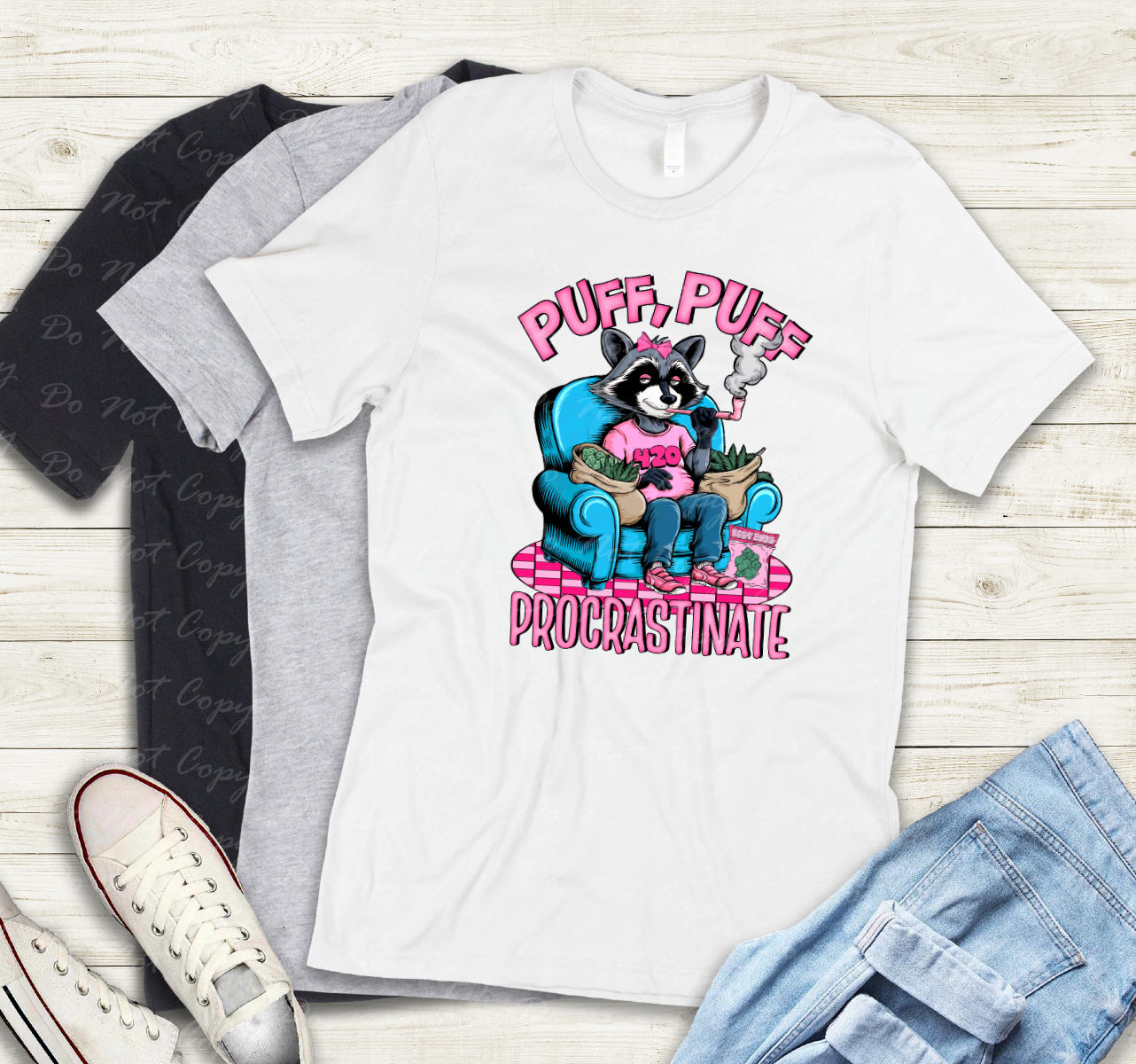 W-23 B Feminine - Puff, Puff Procrastinate tee