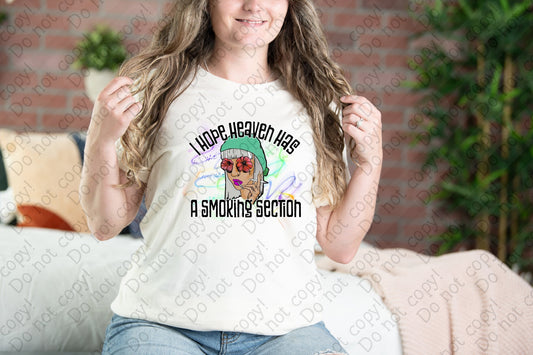 W-36 I Hope Heaven Has a Smoking Section tee