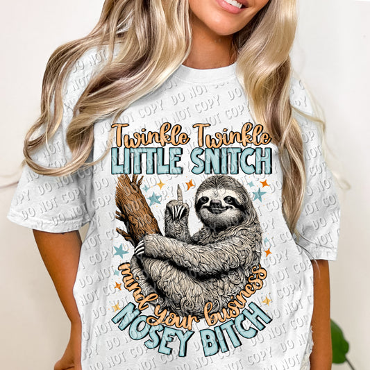 L-63 twinkle twinkle little snitch sloth Completed Tee