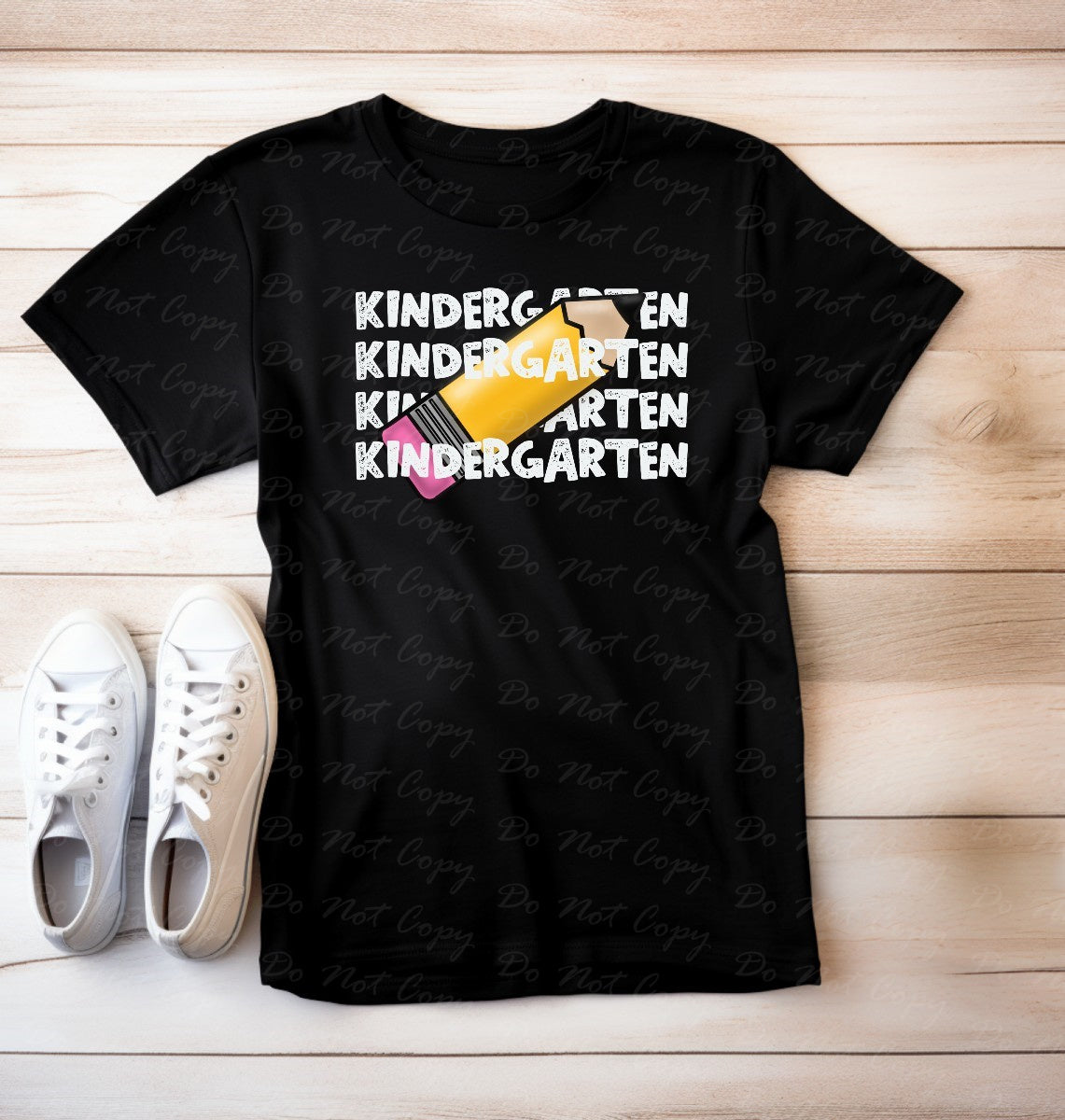 08-07 (Choose GRADE-TEACHER) Block Letter Stack Tee