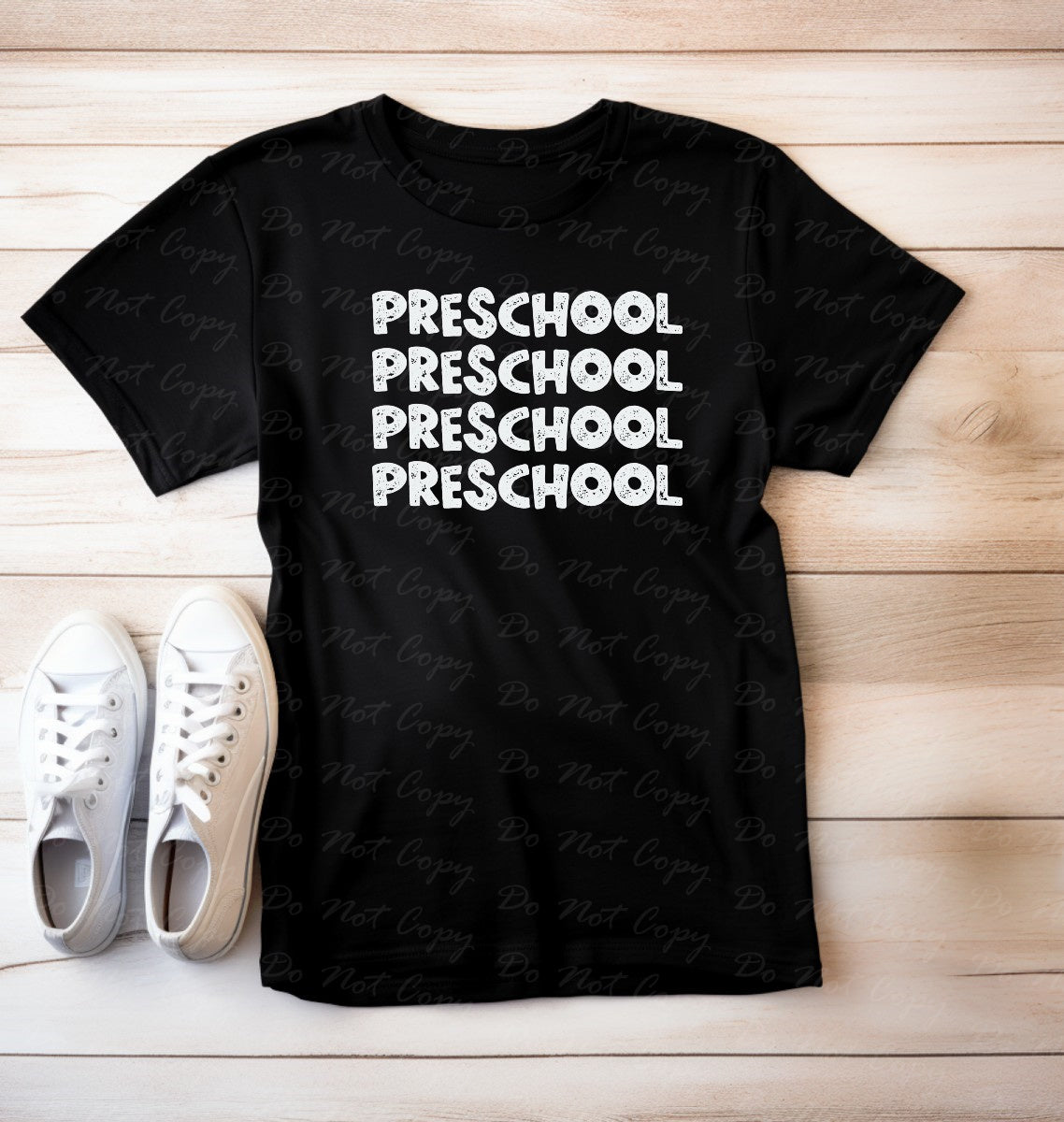 08-07 (Choose GRADE-TEACHER) Block Letter Stack Tee